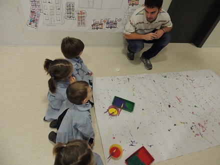 En 1º de infantil trabajan la obra de Jackson Pollock