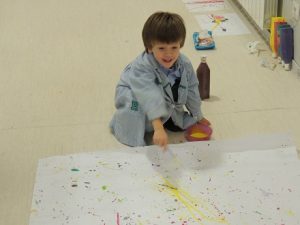En 1º de infantil trabajan la obra de Jackson Pollock