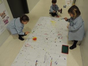 En 1º de infantil trabajan la obra de Jackson Pollock
