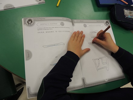 Repasando los números en chino en 1º de Primaria.