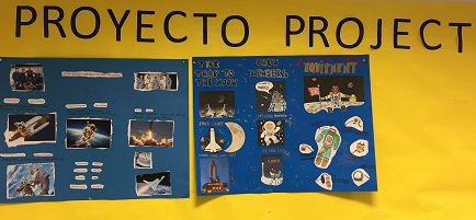 Los alumnos de 3º realizan presentaciones sobre los astronautas.