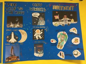 Los alumnos de 3º realizan presentaciones sobre los astronautas. 