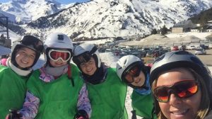 Pruebas de nivel en la nieve de nuestros alumnos humanitas. 