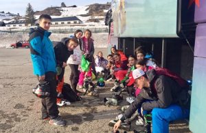 Pruebas de nivel en la nieve de nuestros alumnos humanitas. 