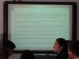 Charla sobre la prevención del alcohol en 2º de E.S.O. 