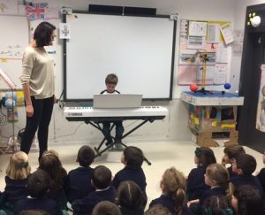 Exhibición de los alumnos de 3º de Infantil de la Escuela de Música. 