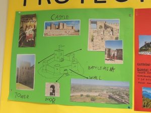 Presentación de los proyectos trimestrales 'Castillos y princesas', en 3º de Infantil.