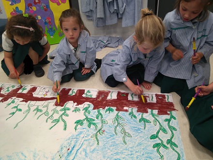 Mural de la Primavera en 2º de Infantil.