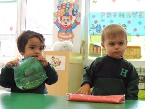 Bolsas sensoriales en Nursery 1