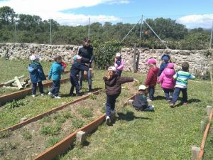 Alumnos de 2º y 3º de Infantil en la Granja Escuela