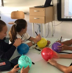 En 4º de Primaria trabajan las líneas imaginarias del planeta. 