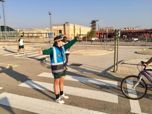 Alumnos de 6º de Primaria asisten a un curso de Educación vial. 