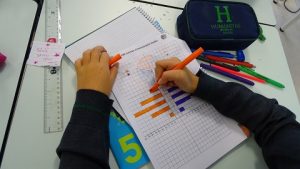 Realizando un estudio demográfico en 5º de Primaria.