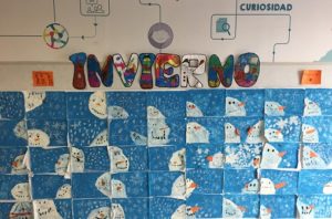 Mural del invierno de 3º Infantil.