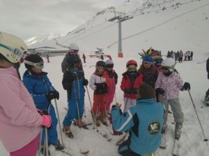 Primera jornada en la nieve.