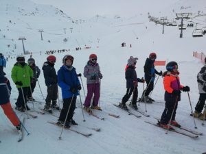 Primera jornada en la nieve.