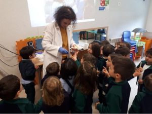 Explicando sus profesiones a los alumnos de 1º de Infatil