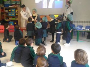Explicando sus profesiones a los alumnos de 1º de Infatil