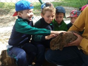 Alumnos de 2º y 3º de Infantil en la Granja Escuela
