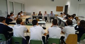 Reunión de subdelegados con subdirector y jefa de estudios de ESO