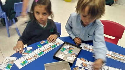 haciendo series en 3º de Infantil