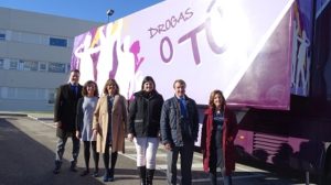 4º de E,S,O. en el autobús 'Drogas o tú'.