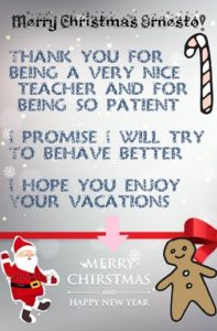 Felicitaciones de Navidad en Inglés en 1º de E.S.O.