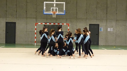 Exhibición de gimnasia rítmica