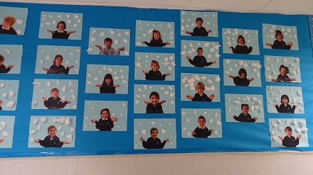 Mural del invierno en 1º de Infantil