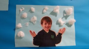 Mural del invierno en 1º de Infantil