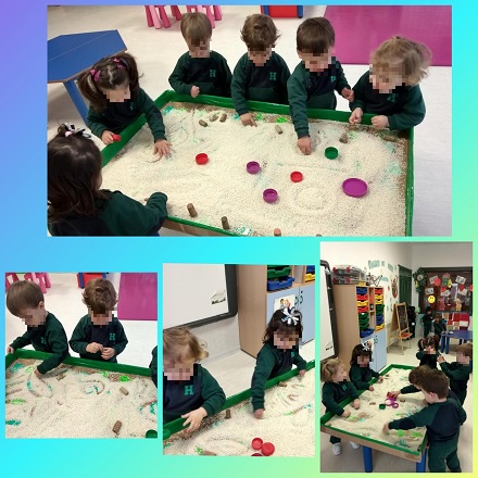 Trabajando con material continuo en Nursery 2
