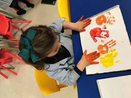 Mezcla de colores en 1º de Infantil