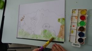 En 2º de primaria pintan los animales de la selva en Art