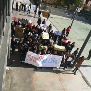 Manifestación Stop Bullying de los alumnos de 5º de Primaria