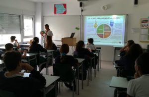Charla sobre Alimentación saludable en 3º de ESO