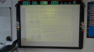 Comparación de fracciones en 4º de Primaria