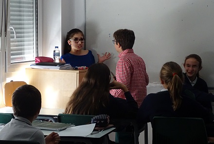 Representación teatral de Frankenstein en OWS en 1º de ESO