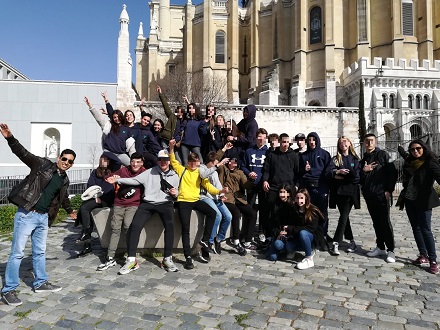 Encuentro con alumnos suizos y los alumnos de francés de 1º de Bachillerato