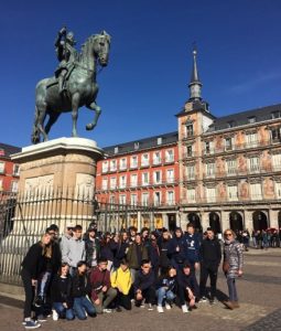 Encuentro con alumnos suizos y los alumnos de francés de 1º de Bachillerato