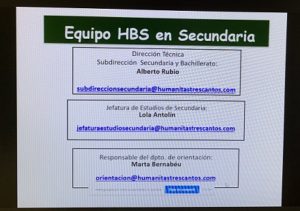Reuniones informativas en Secundaria