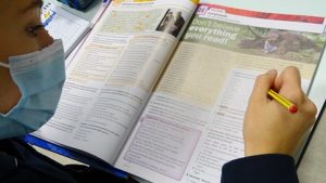 Clase de inglés en 1º de Bachillerato