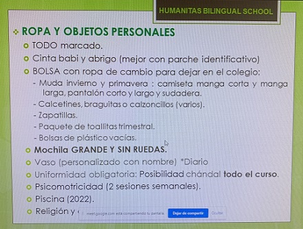 Reuniones en Infantil