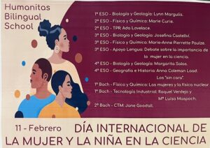 Día de la mujer y la niña en la ciencia en Bachillerato